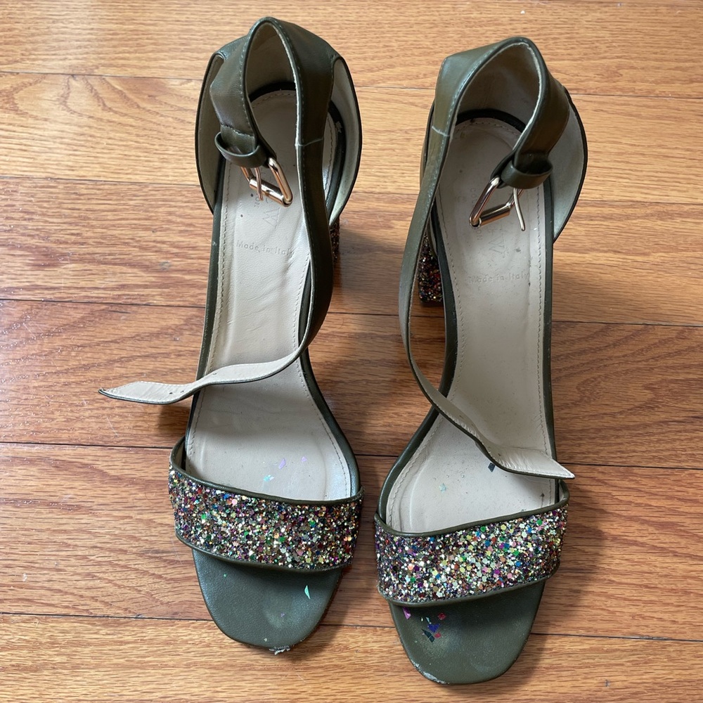 J Crew Collection Sparkly Block Heels - image 2